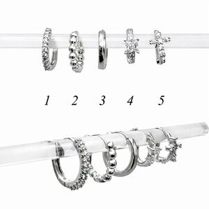 Huggies Earrings Selection | Silver |